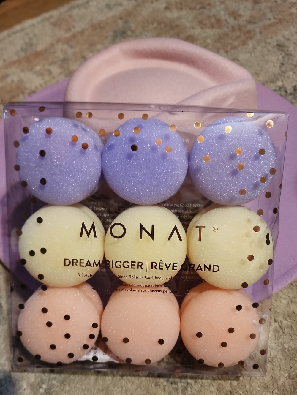 Monat Dream Bigger Soft Foam Macaron Sleep Rollers NEW